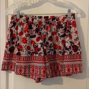 EUC Floral Shorts with Elastic Waist